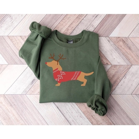 Staci_Santa Other - Dachshund Christmas Sweatshirt